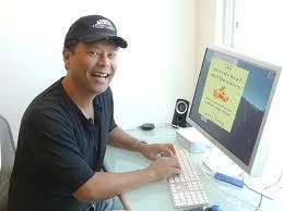 a man using a computer